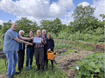 Uitreiking van de cheque